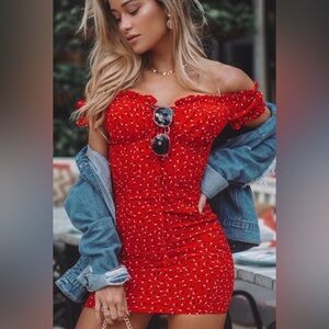 White fox force of nature mini dress only worn once perfect condition